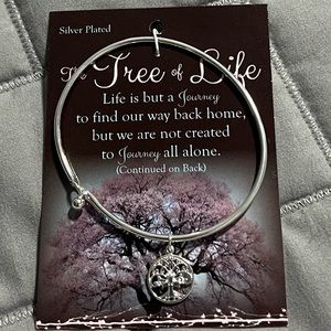 NWT Tree of Life silver plated bangle